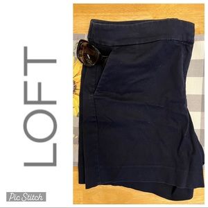 LOFT Riviera Shorts, Navy, 6” inseam